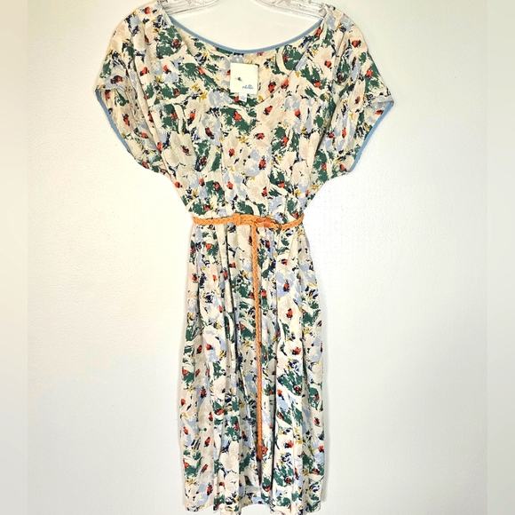 Anthropologie Dresses & Skirts - Odille Anthropologie Junebug 100% Silk Midi Dress Size Medium